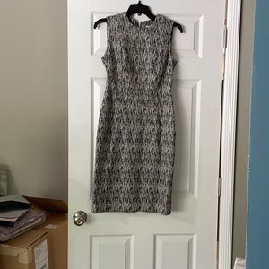 Calvin Klein black/white sheath dress size 2